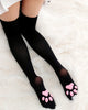 cat paw black over knee anime socks cute stocking cosplay my secret candy